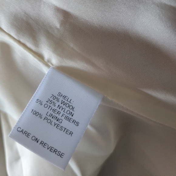 Talbots Wool Blend Tweed Blazer Italian Fabric Size 8 Pink - Picture 7 of 13